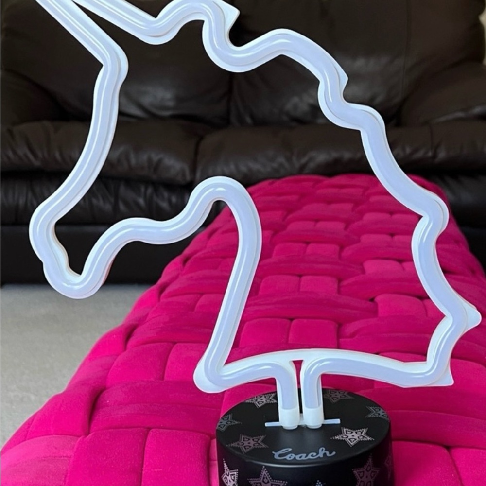 Coach White Unicorn Neon Light - Picture 5 of 7